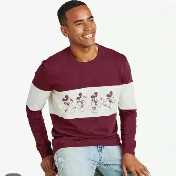 Disney Mickey Mouse Long Sleeve T-Shirt for Men size L NWOT - Picture 2 of 7